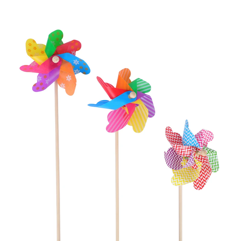 Critically Acclaimed Wooden Handle Garden Windmill Home And Outdoor Pinwheel