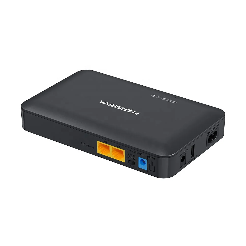 Новая дизайнерская резервная батарея MARSRIVA 8000 мАч 18 Вт mini dc 24 В PoE ups для наружного CPE и модема