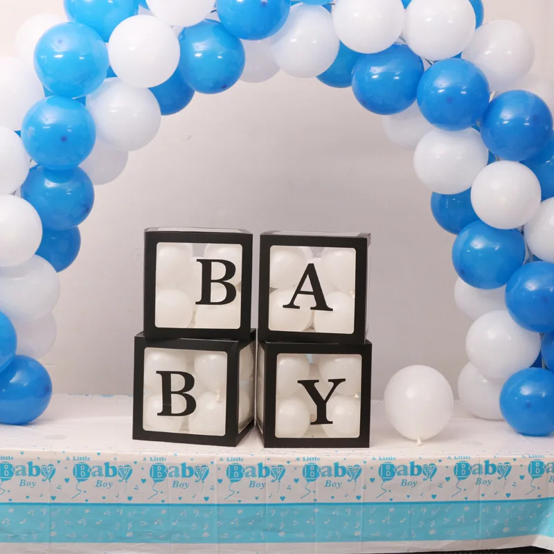 Прозрачный baby shower украшения коробка для или вечеринки по случаю Дня рождения Декорации вечеринок