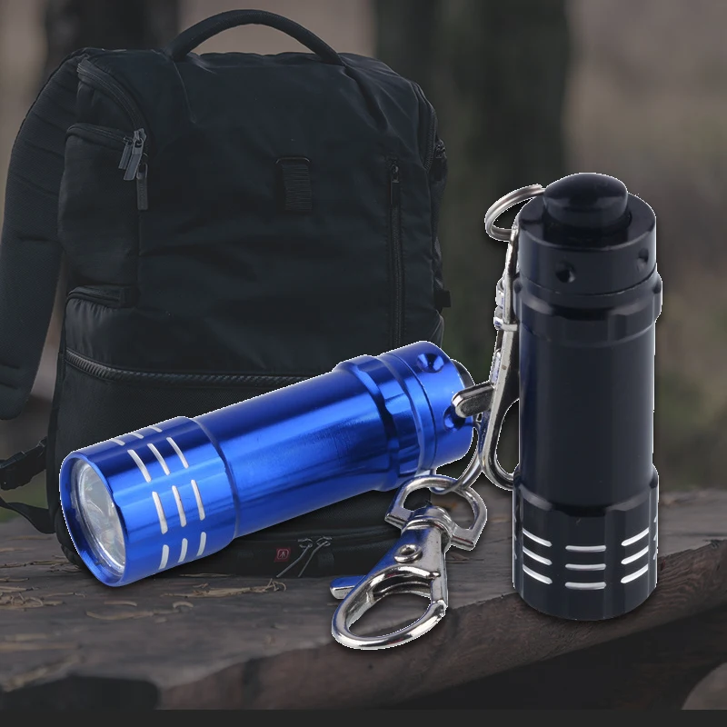 Logo Printing High Quality Aluminum Alloy 3  LED  Portable Small Flashlight Keychain For Home or Office