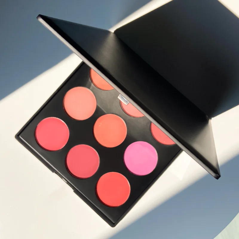 Oem Nature Glow Cosmetics Makeup 9 Color Blusher Make Your Own Brand Blusher Palette