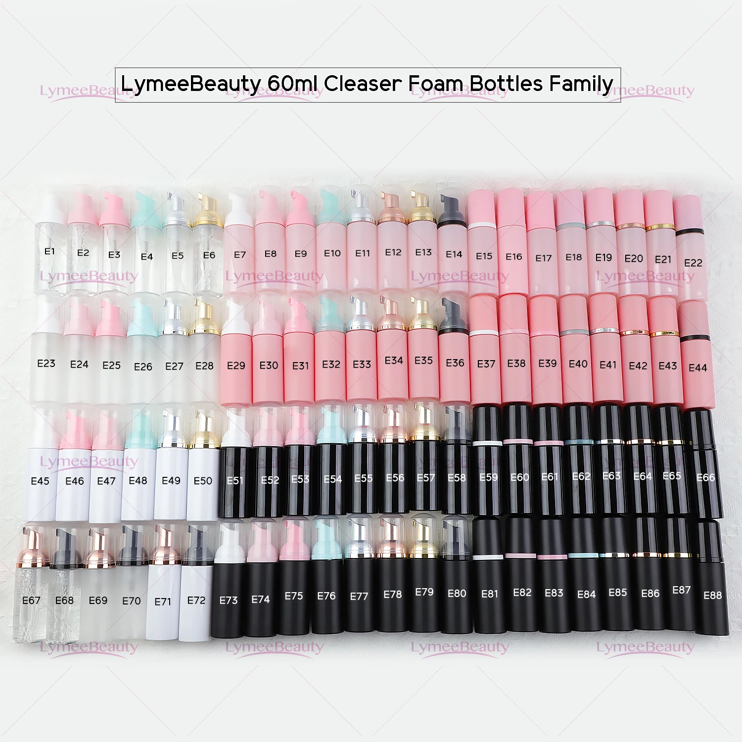 Tear Free Vegan Friendly lash cleanser shampoo Private Label Eyelash Extension Foam Cleanser With Brushes