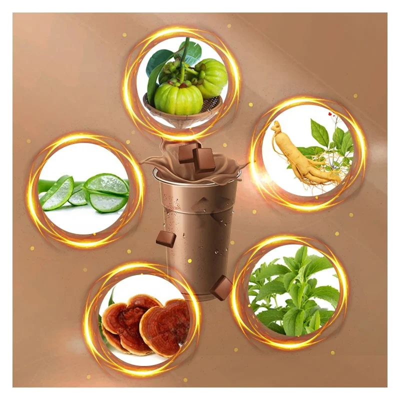 Chocolate flavor diet milk  tea Fast Weight Loss Flat Tummy detox slim milk tea belly fat burn