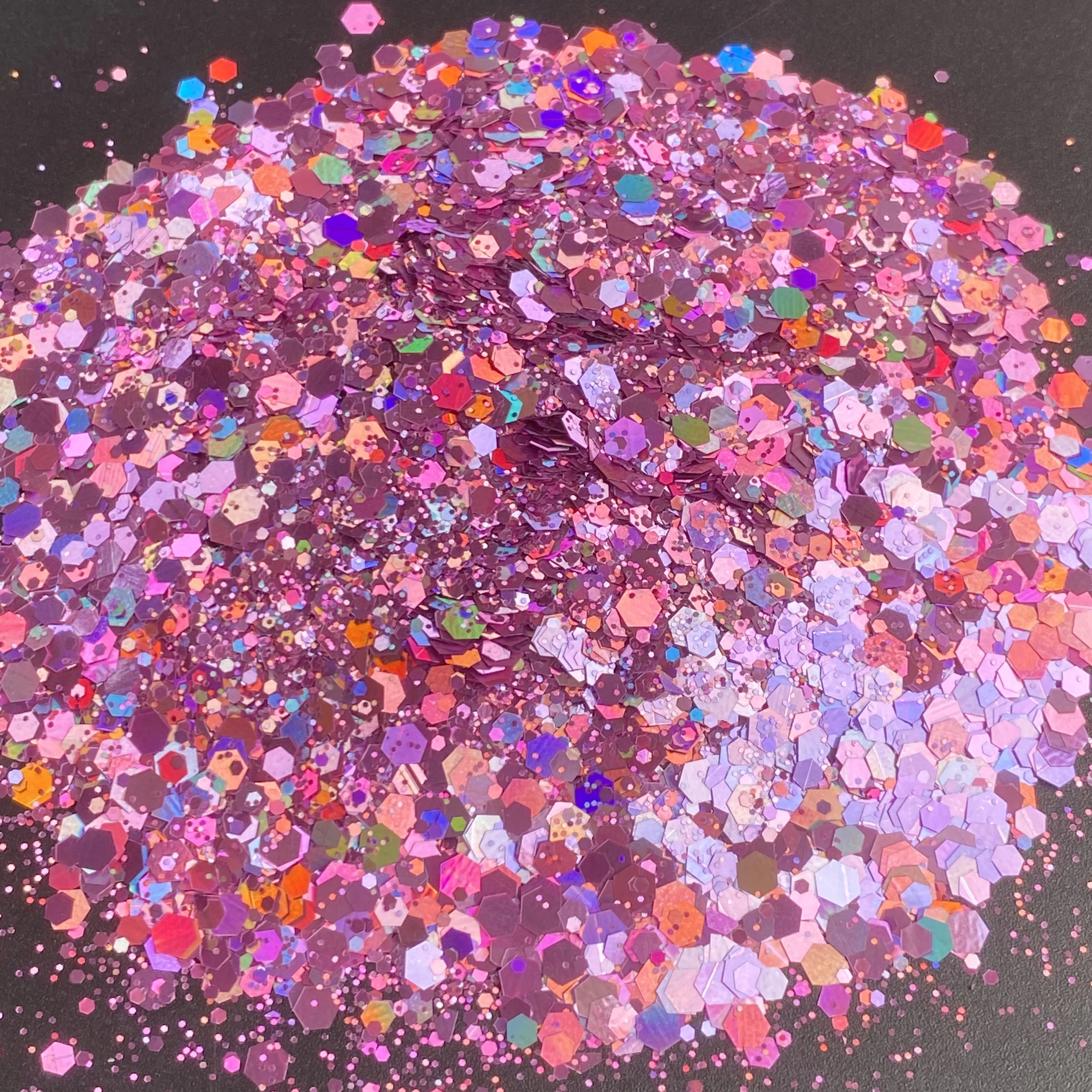 Custom Logo Chunky Glitter Bulk Polyester Mixed Holographic Face Body Glitter Craft Powder