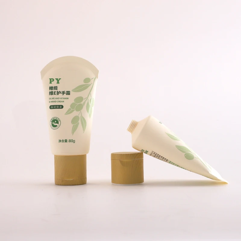 New design 2024  80g skincare hand lotion cream in the cosmetic tube print soft squeeze tube with flip cover