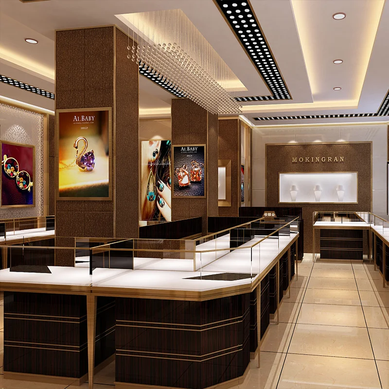 Витрина для ювелирных изделий золотого цвета, витрина для ювелирных изделий с хранилищем