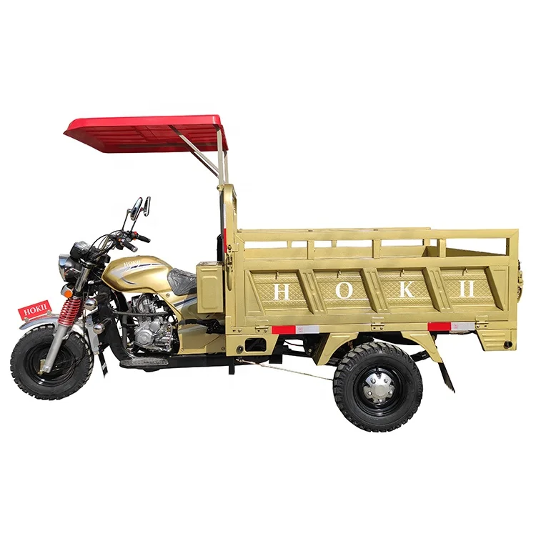 200cc 3 Wheel Closed Motorcycle Tricycle Moto Tricycles Motorises Tricycle Cargo Cover For Rain