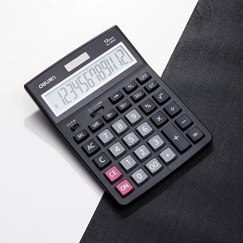 Deli 1521A Accounting Office Calculator Plastic 12 Digit Calculator