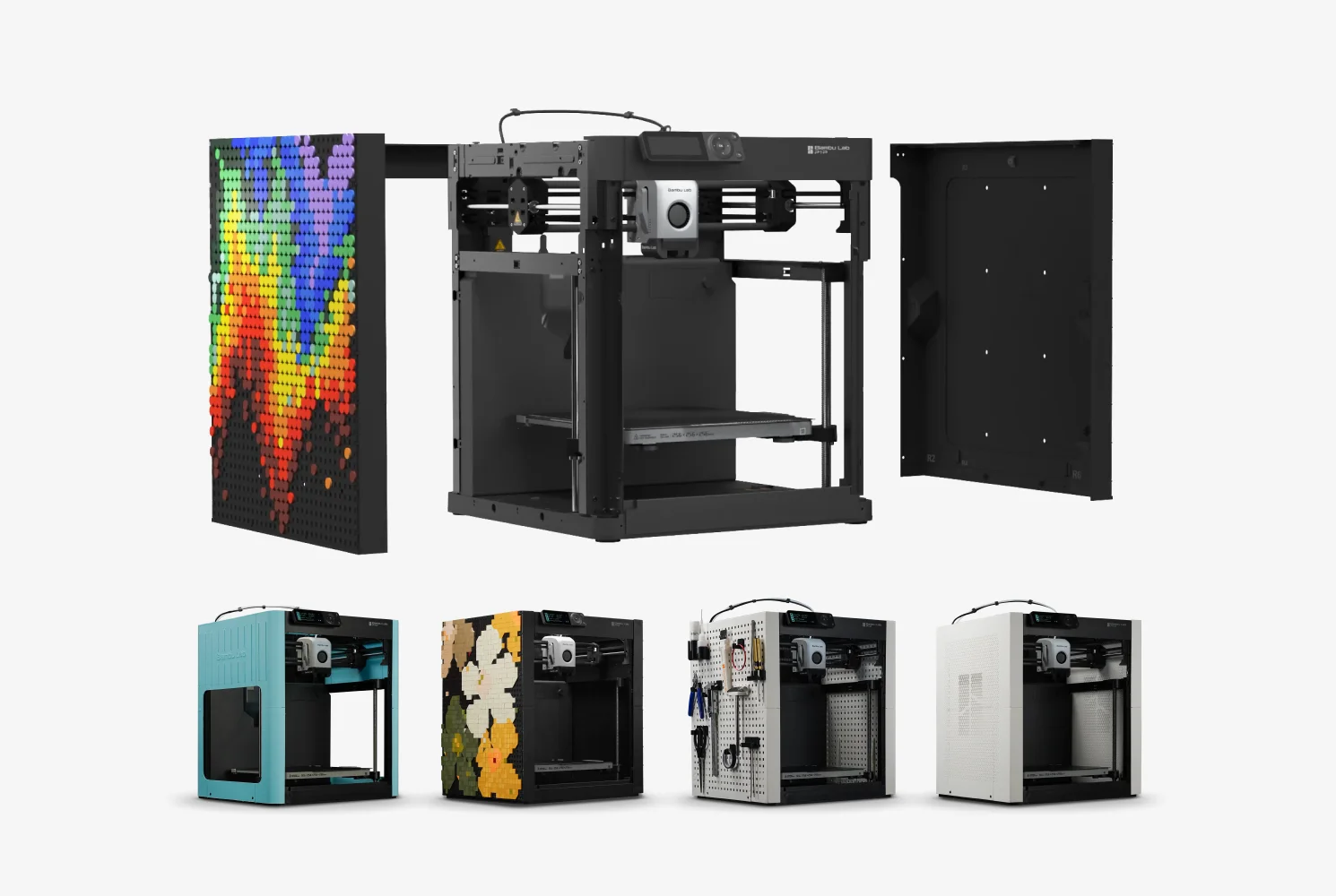 Bambu Lab оптовая продажа P1P Impresora 3D OEM / ODM металлический промышленный большой быстрый Рабочий стол многоцветный закрытый сердечник-XY FDM принтер