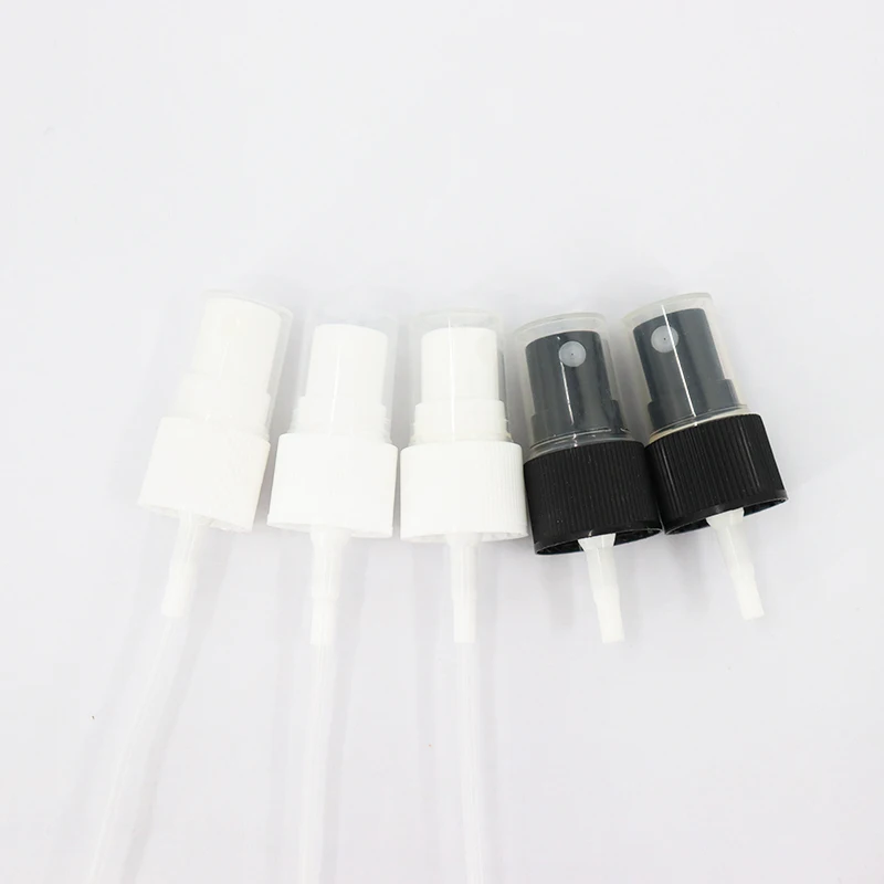 In Stock Black White DIN 18mm 20mm PET Bottle Pump Spray Head Neck Size 18/20 410 Plastic Packaging Bottle Spray Pump Cap