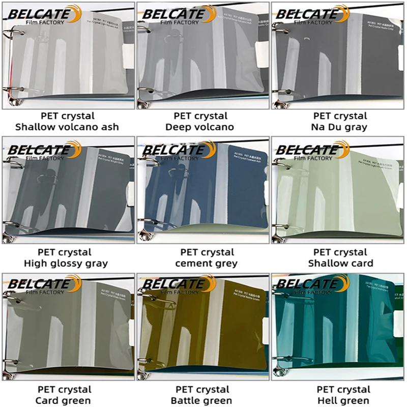 Factory wholesale 1.52*18m PET Crystal Fighting Green car wrap vinyl stickers Vehicles auto film