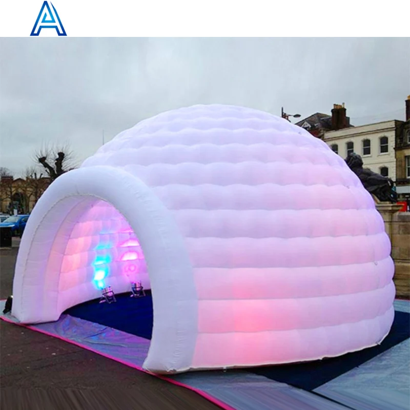 High quality durable cheap inflatable round dome roof for blow up tent shelter shed club bar KTV room house LED light