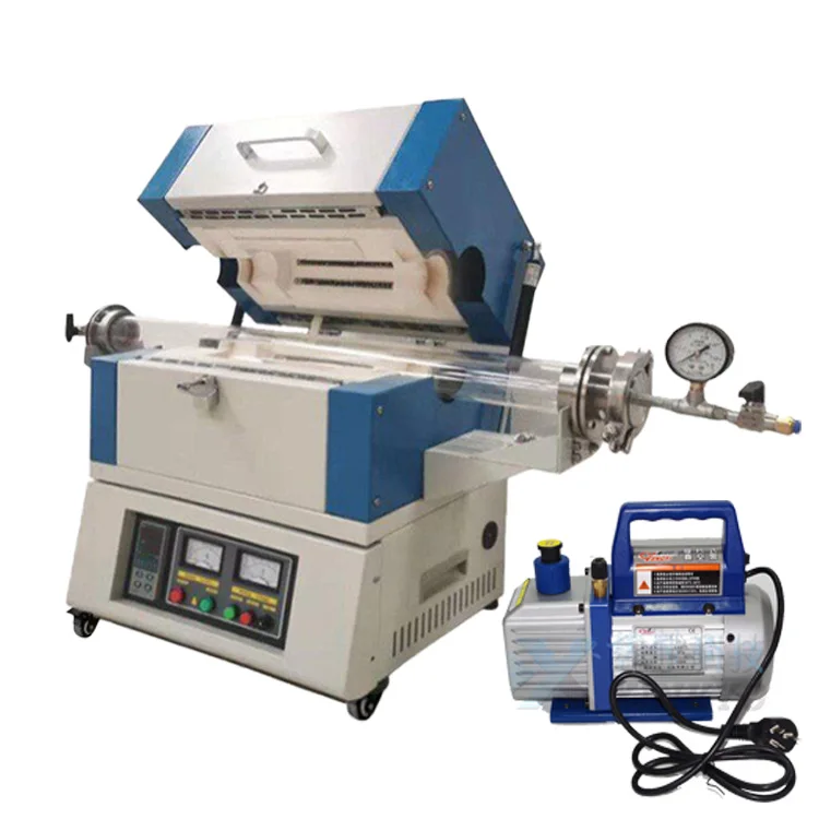 Лабораторная электрическая печь, горизонтальная кварцевая трубка, вакуумная трубка