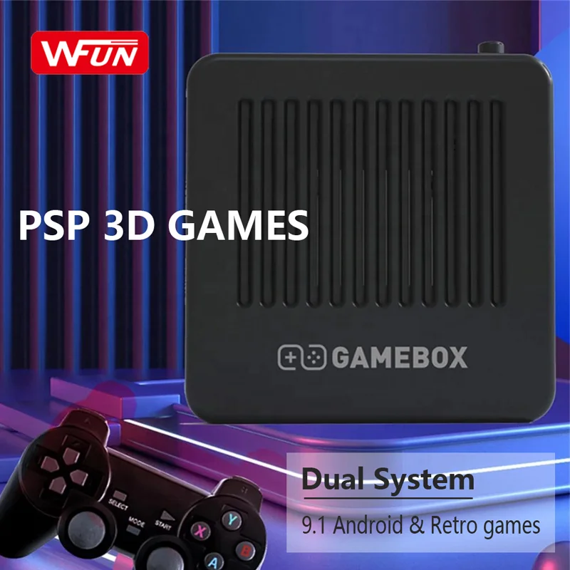 WFUN Super Game Box G11 64/128GB 10000+ Games Dual System 4K HD Wireless Retro Arcade Video Game Consoles for PSP/N64