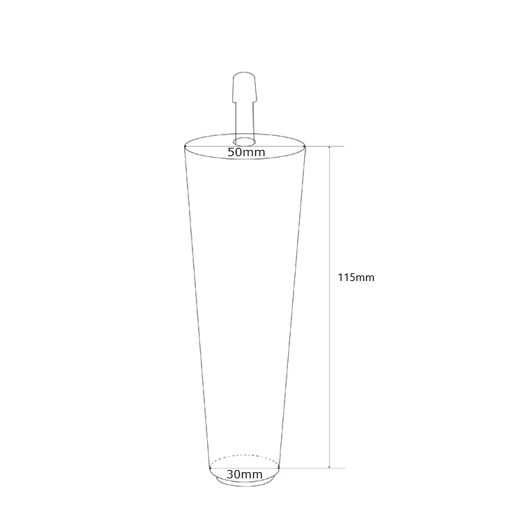 Multifunctional customized Cone Screw M8 Plastic furniture feet wood sofa adjustable screw