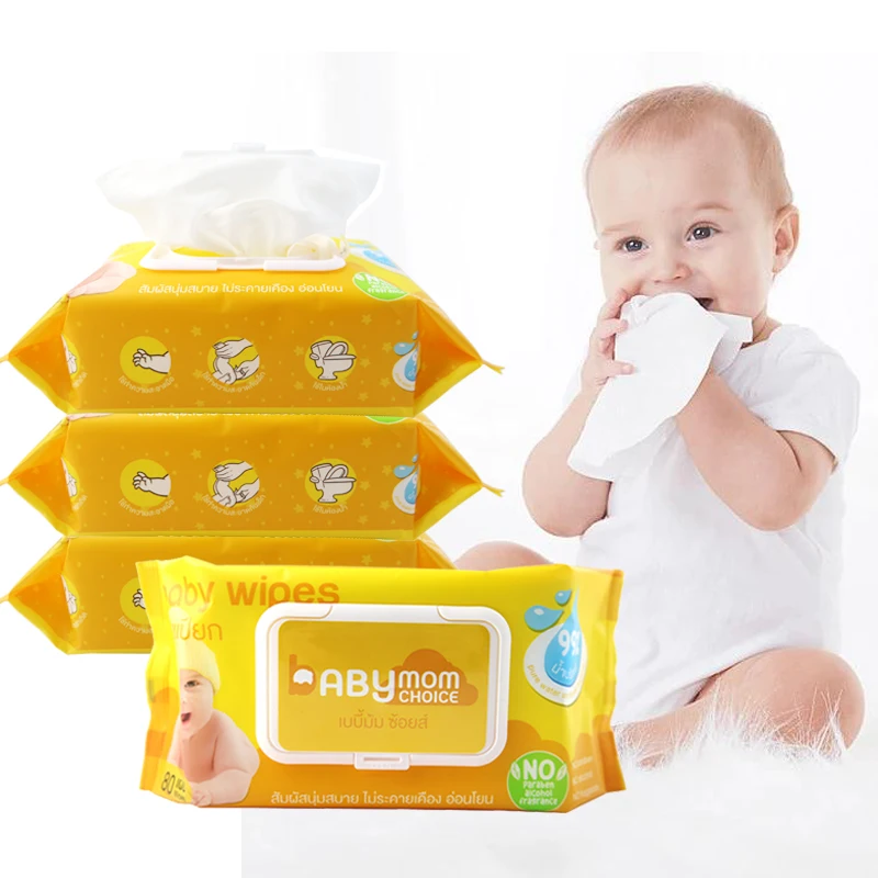 Free Sample OEM unscented non woven Baby Wet Wipes