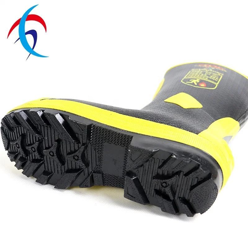 High Quality Lightweight Winter Fire Safety  Rubber Firefighter Climbing Boots for Fire Fighting Rescue