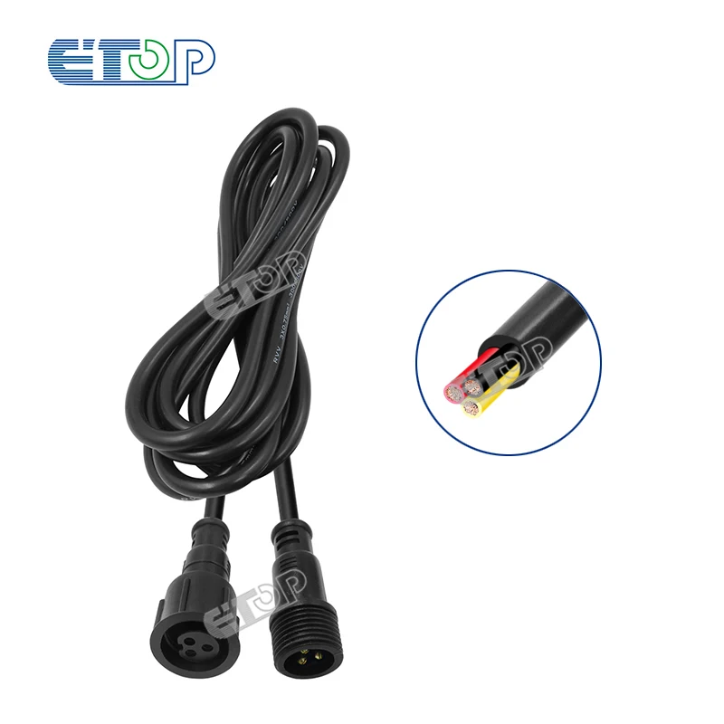 ETOP 10ft Extension Cable Power Cord for Gemstone Light 3 Core Flexible Copper Electric Wire Cable Raywu /Paulzhang /X Connect