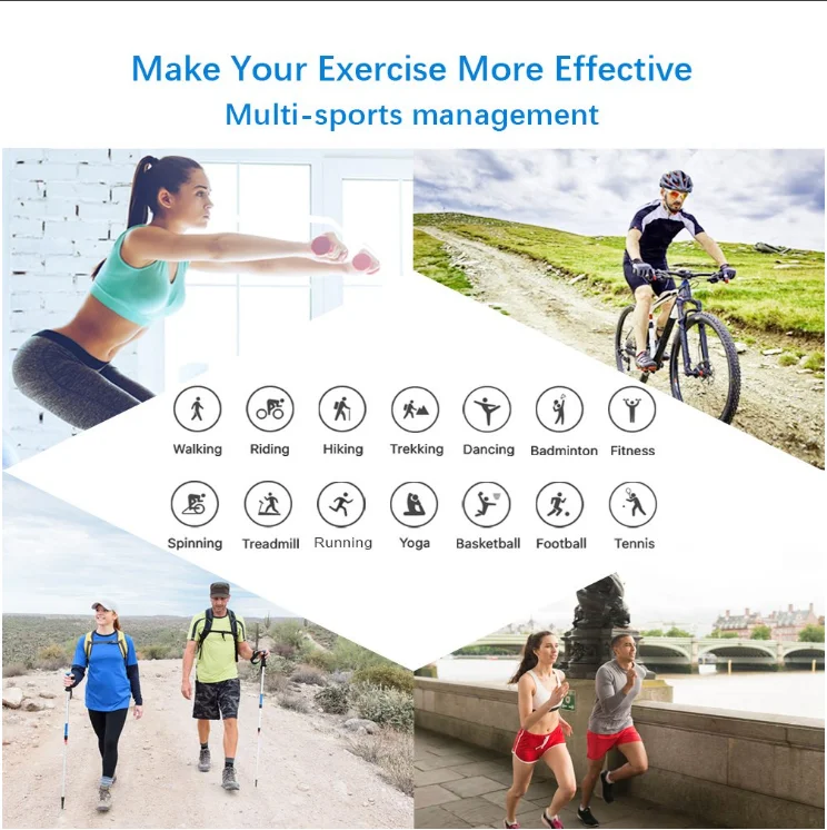 115 Plus Smart Watch Health Heart Rate Monitor Smart Phone Bracelet Waterproof Wristband Fitness Activity Tracker Watch