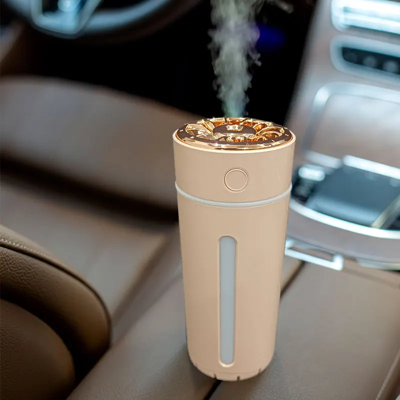 Factory Sale Humidifier Aromatherapy Diffuser Rechargeable Black Electric Car Diffuser 360ml Wireless Humidifiers USB English