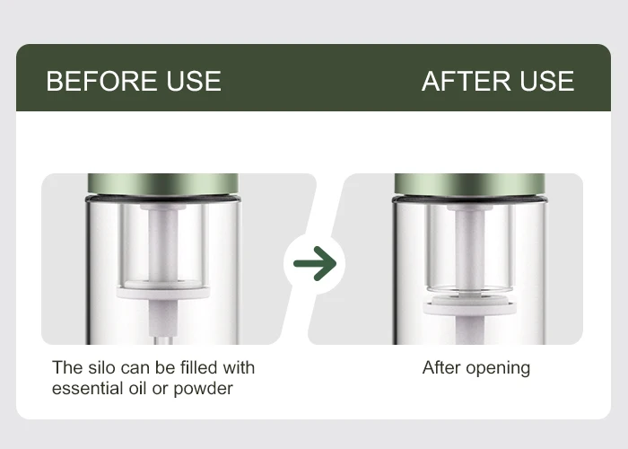 New design double chamber bottle cosmetic powder oil mixing bottle with pump