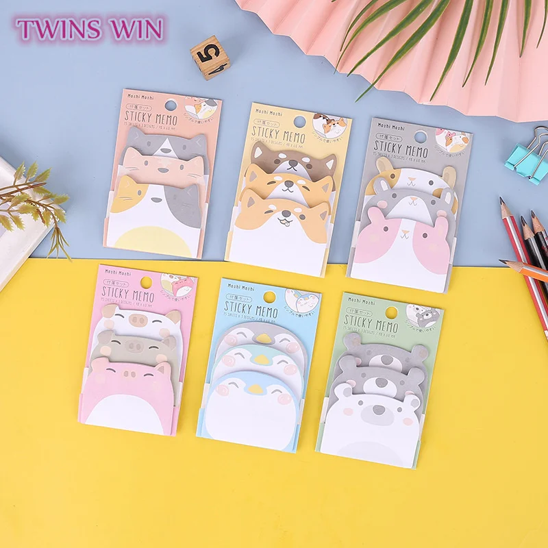 Оптовая продажа лидер продаж Мультяшные милые Липкие заметки многослойные блокноты для записей с животными свиньями высококачественные Стикеры 009a