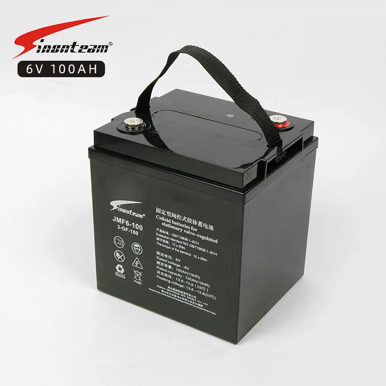 sealed 6volt rechargeable battery storage deep cycle gel battery 6v 100ah 200ah batteries