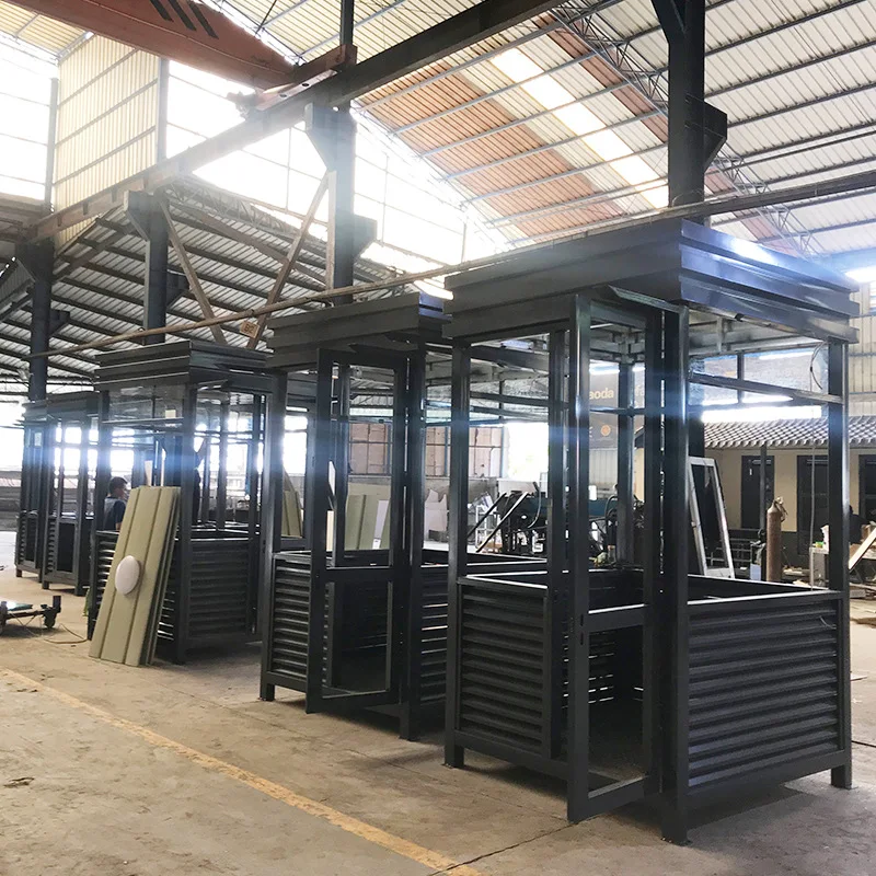 Movable Outdoor Security Booth And Duty Room Best School Guard Fee Kiosk Community Express Mail Receive Delivery Pick Up Station