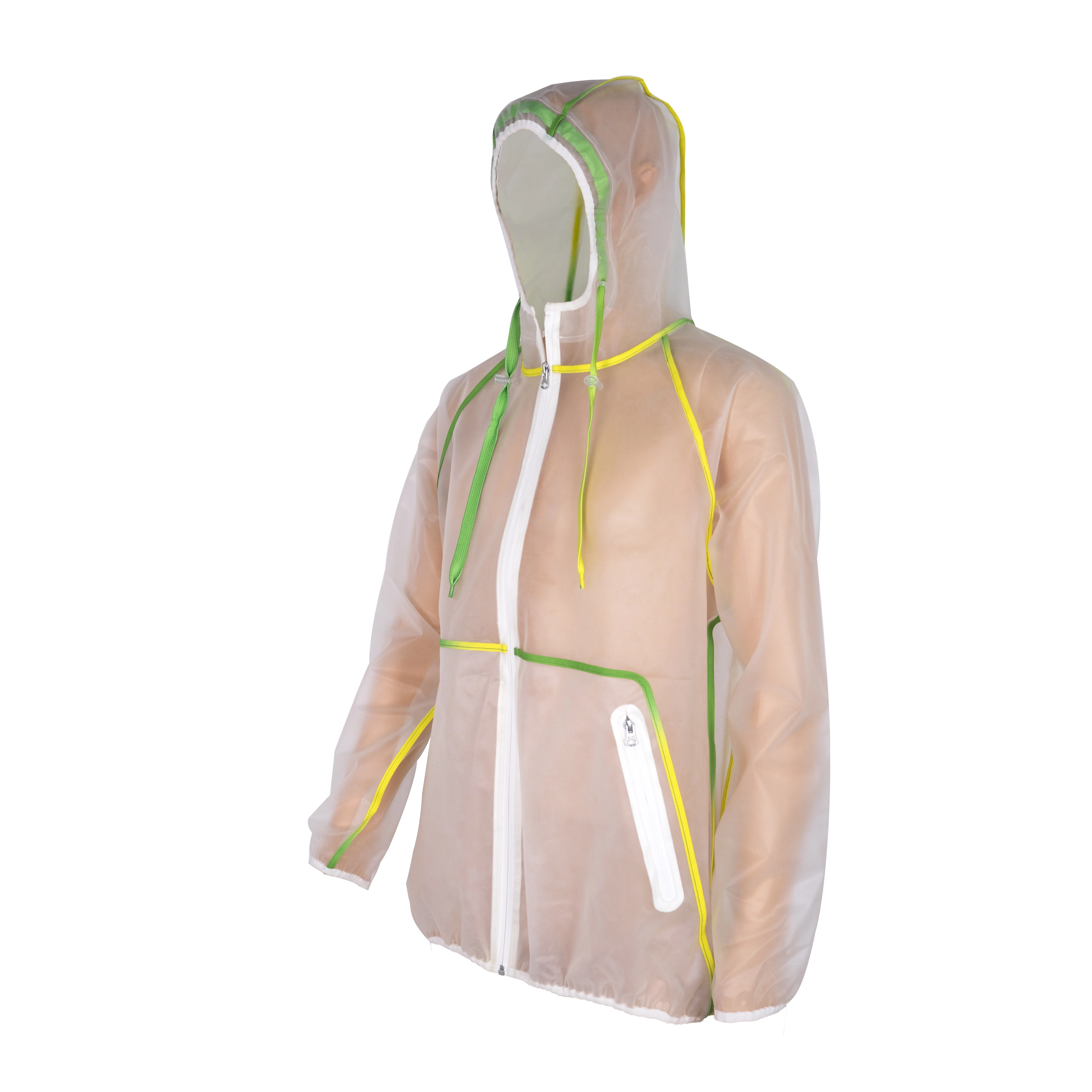 hot selling TPU  rainwear windbreaker transparent waterproof jacket