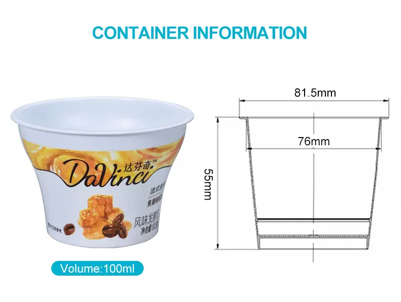 IML 140g yogurt packaging container yogurt freezer plastic box yogurt storage cup with lid