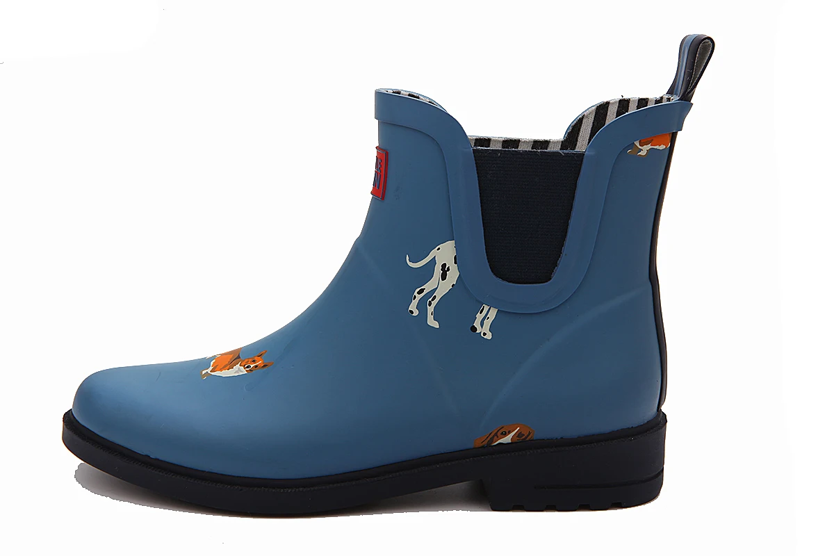 Женские резиновые сапоги до щиколотки с принтом бабочки, резиновые сапоги для женщин