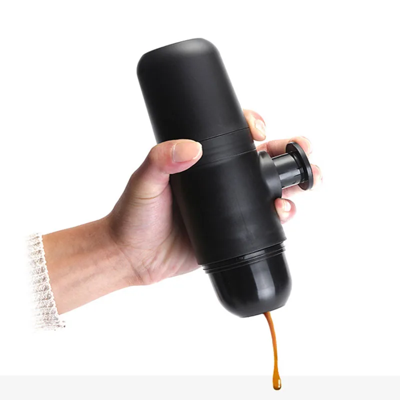 
Portable Espresso Machine Compatible Ground Coffee Small Travel Coffee Maker Manually Operated 