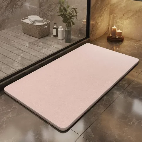 Eco-Friendly Bath Mat Stone quick dry household  diatomite absorbent bathmat