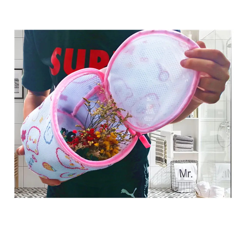 
Heavy Duty Clothes Laundry Small Mesh Bag zipper laundry washing bag with printing 