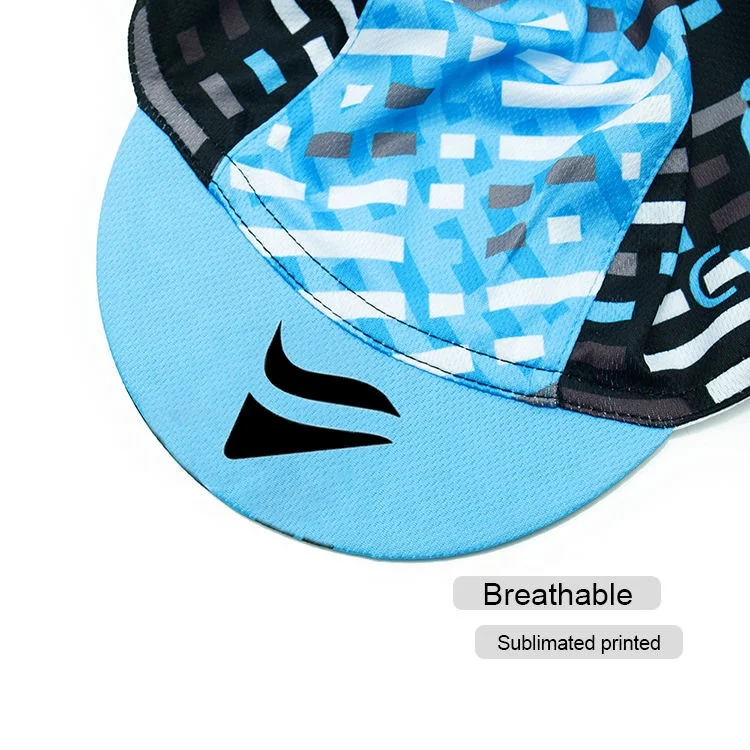 polyester custom logo triathlon antibacterial road bike oem thick quick-drying blank wholesale personalized cycling cap pink