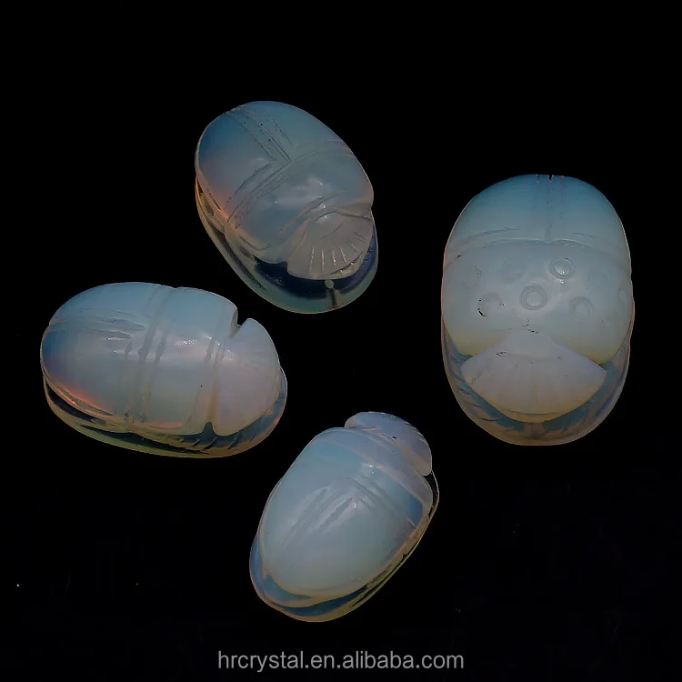  Wholesale Crystal Crafts Gemstone Animal Natural Insect Stone Carving Opal Beatle For Sale