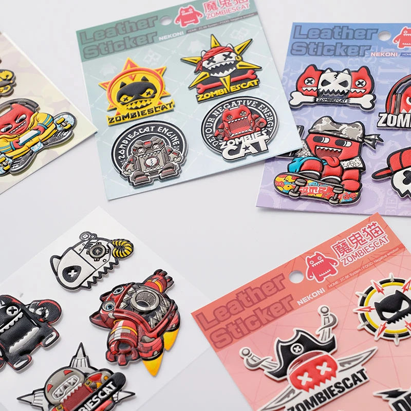 Наклейки Nekoni из ПВХ и кожи для сумок джинсов объемные декоративные наклейки обуви