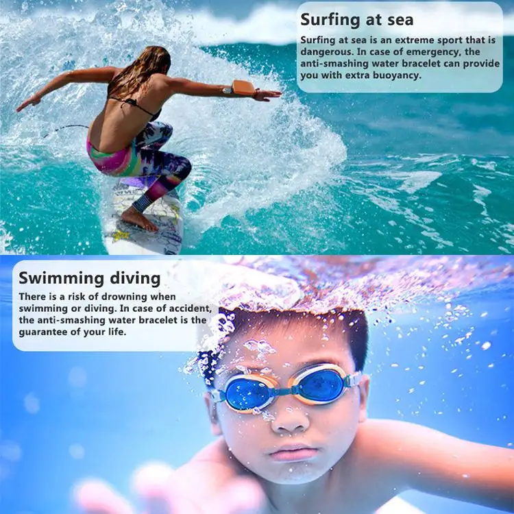 Factory Price Anti-Drowning Water Bracelet Diving Swimming Underwater Safety Self-Rescue Wrist Strap