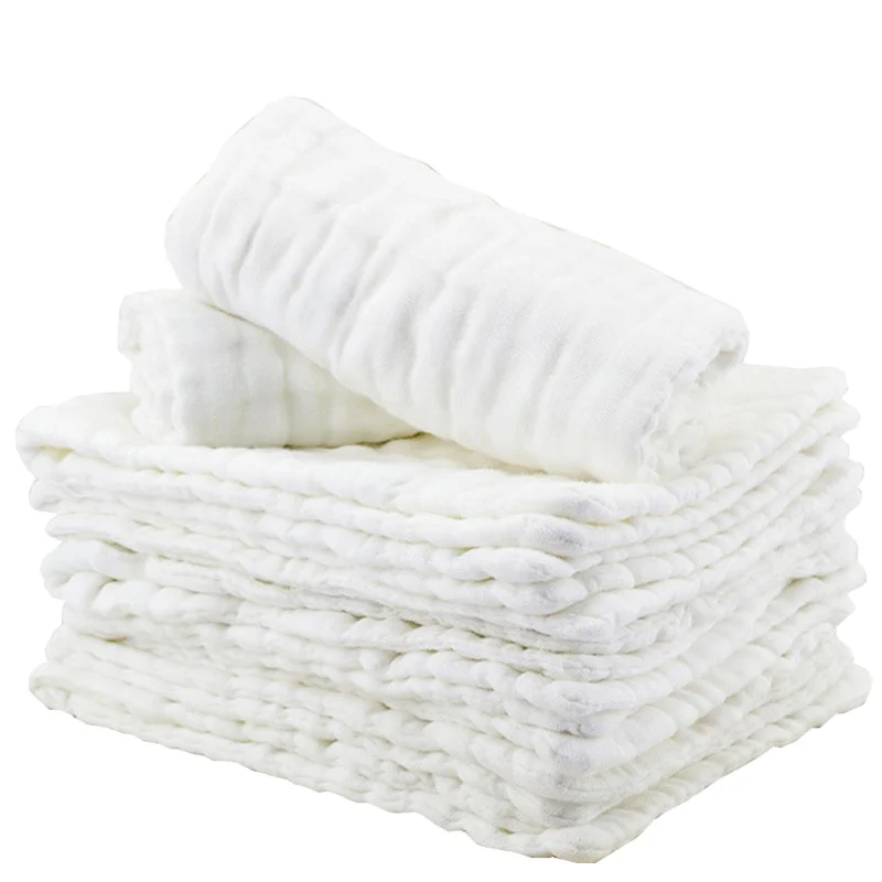 Happy flute reusable diapers cotton insert prefold cloth diapers absorbent soaker wholesale