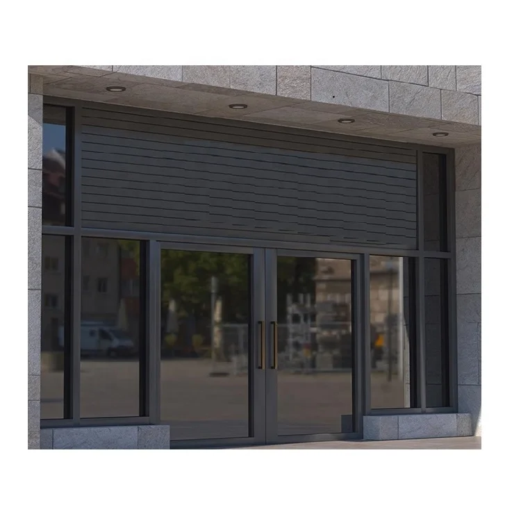 USA storefront customized commercial grade fixed window and door double tempered tinted glass shopfront