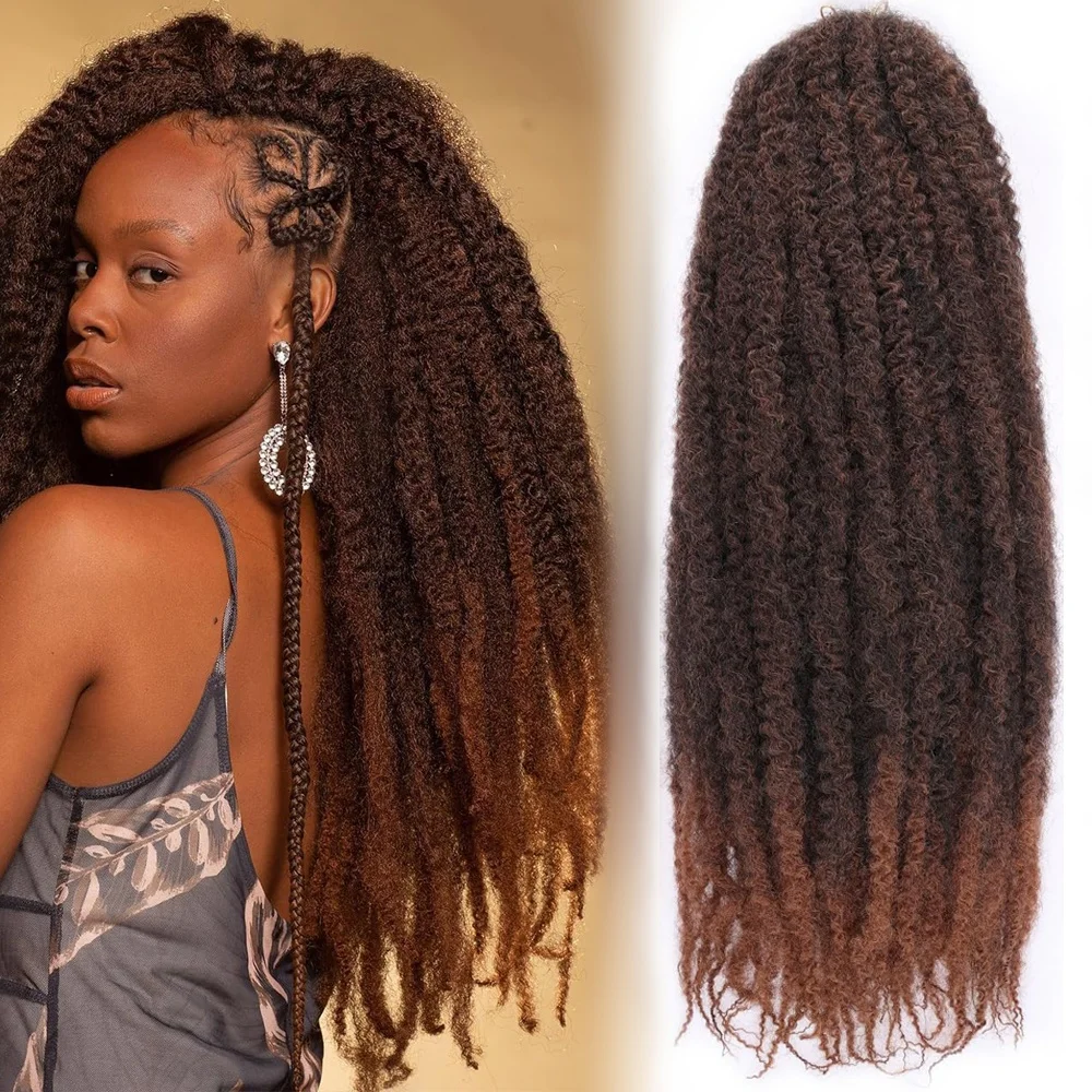 wholesale Colorful 24inch bob marley hair afro kinky braids marley twist marley braiding hair 24strands/pack crochet braids