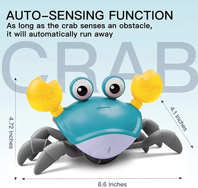 Crawling Crab Baby Interactive Walking Dancing Toy with Music Sounds baby toy Sensing Crawling Crab