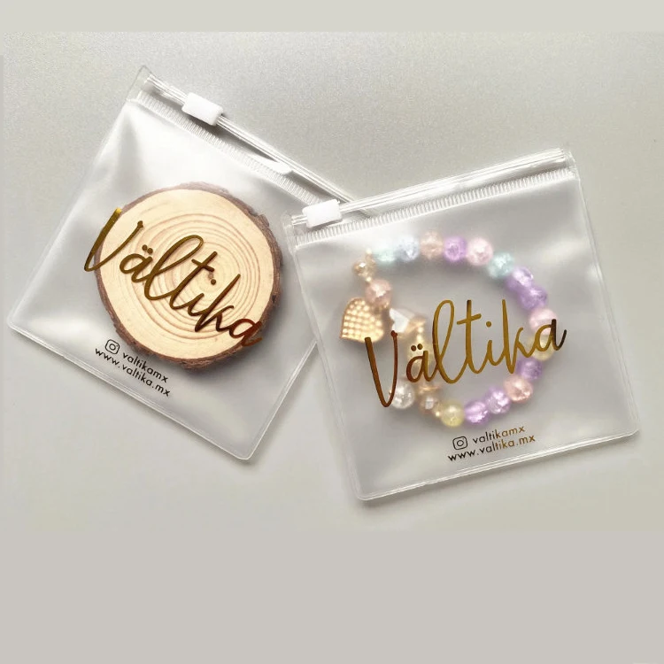 Wholesale Recyclable Cosmetic Necklace Pvc Bag Custom Small Plastic Zipper Clear Pvc Jewelry Pouch  For Jewely Bags