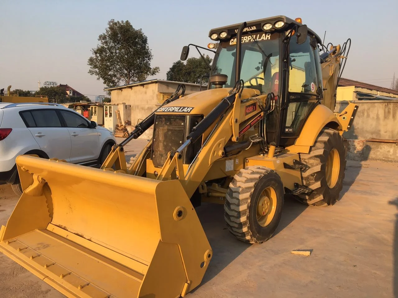 4x4 CAT 420F Used Backhoe for Sale/Backhoe loader