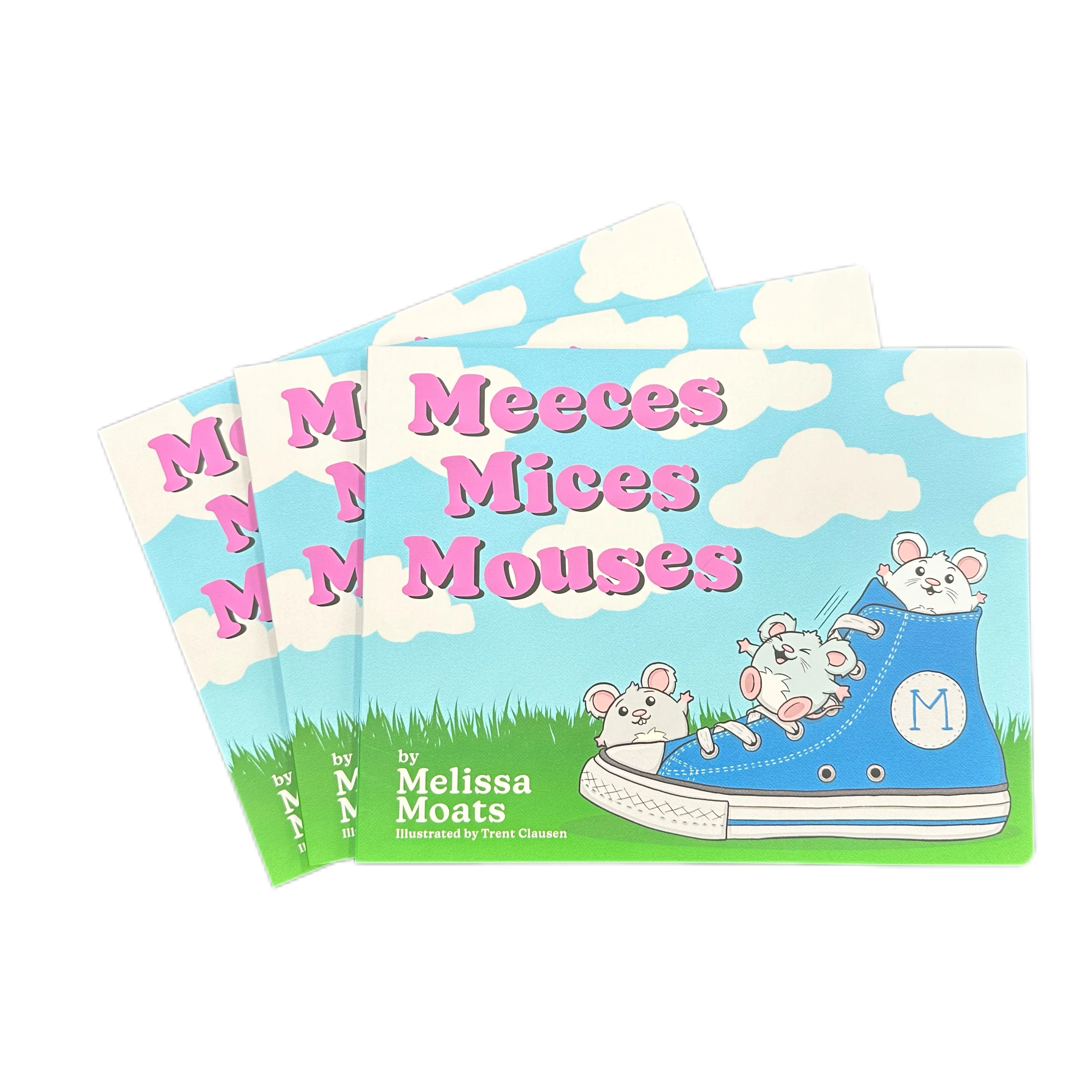 Custom Thick Cardboard Book 300gsm C1S Paper Landscape Full Color Printing A4  Kids Children Board Book Printing