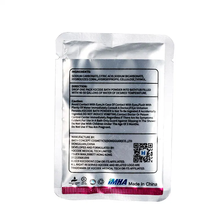 Factory Custom Hotel Supplies Hydrogen Scent Bath Bomb Salt Powder