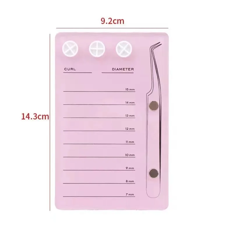 Private Label Portable Acrylic Grafting Eyelash Extensions Plate Pallet Lash Tile Magnetic Tweezers Board