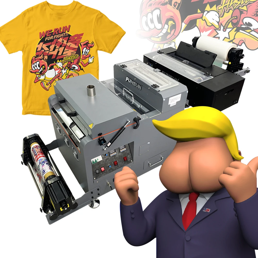 Funsun New Advanced T shirt Garment Printer DTF Printer PET Film Printer DTF Powder Machine with DX9 Printhead Made in China