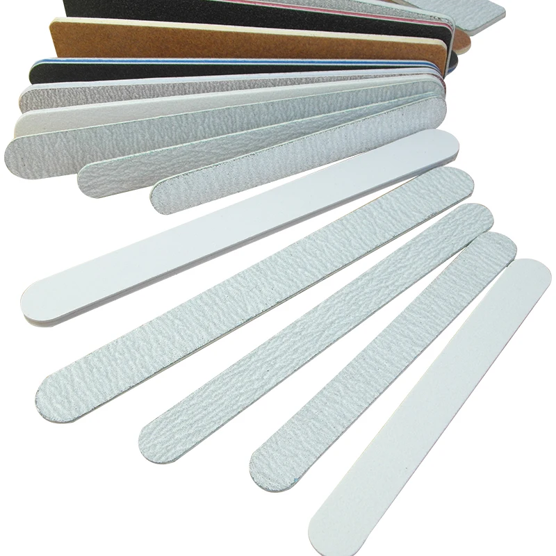 Double Side Custom Logo Abrasive Zebra Gray Emery Board Disposable Wooden Nail File