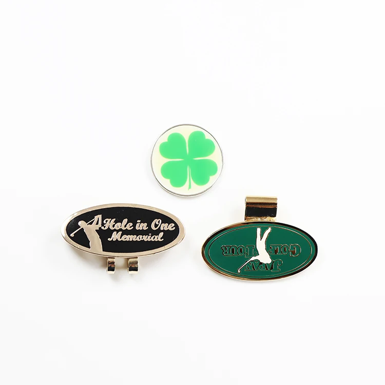 Promotional Metal Blank Golf hat Clips Magnetic Ball Marker golf cap clip